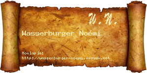 Wasserburger Noémi névjegykártya